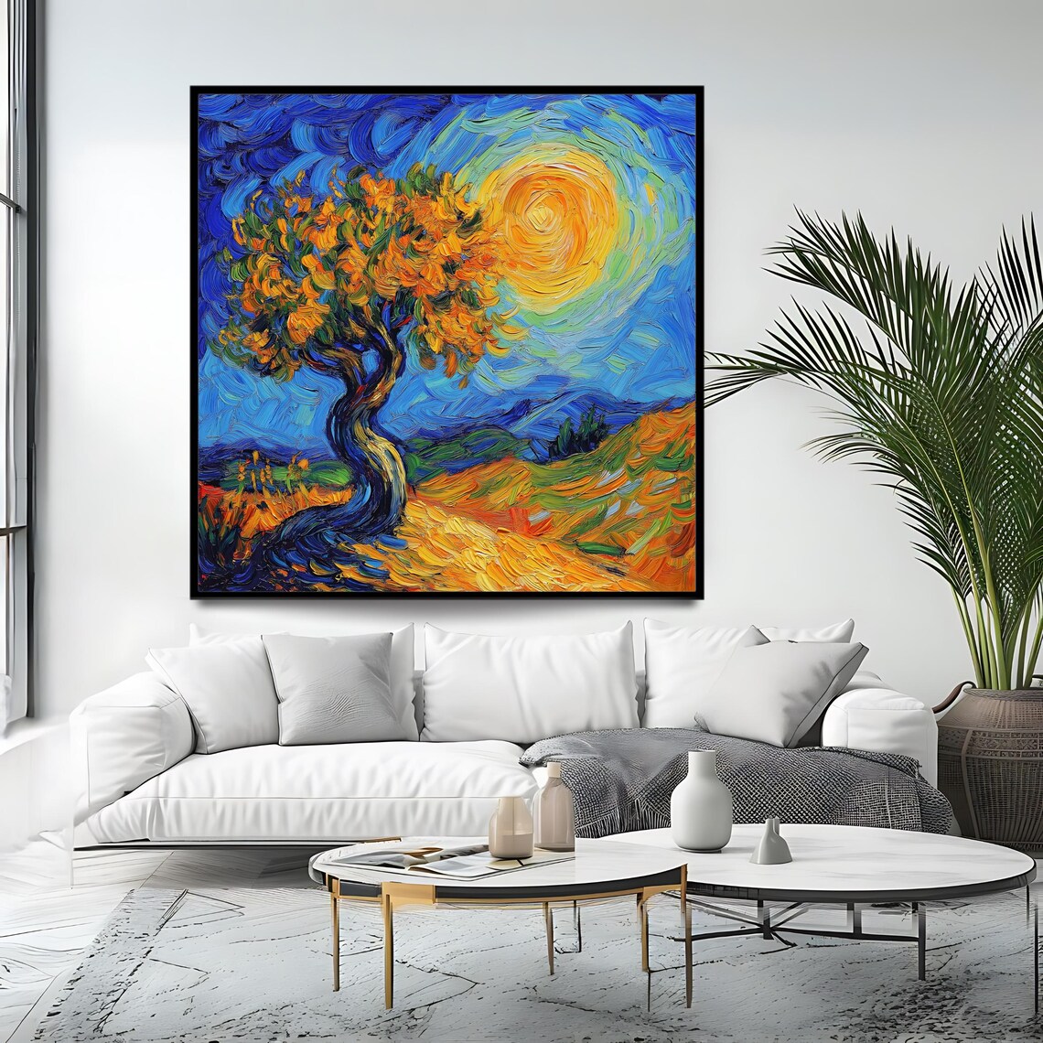 Vibrant Tree Art Print, Modern Nature Landscape - Image 4