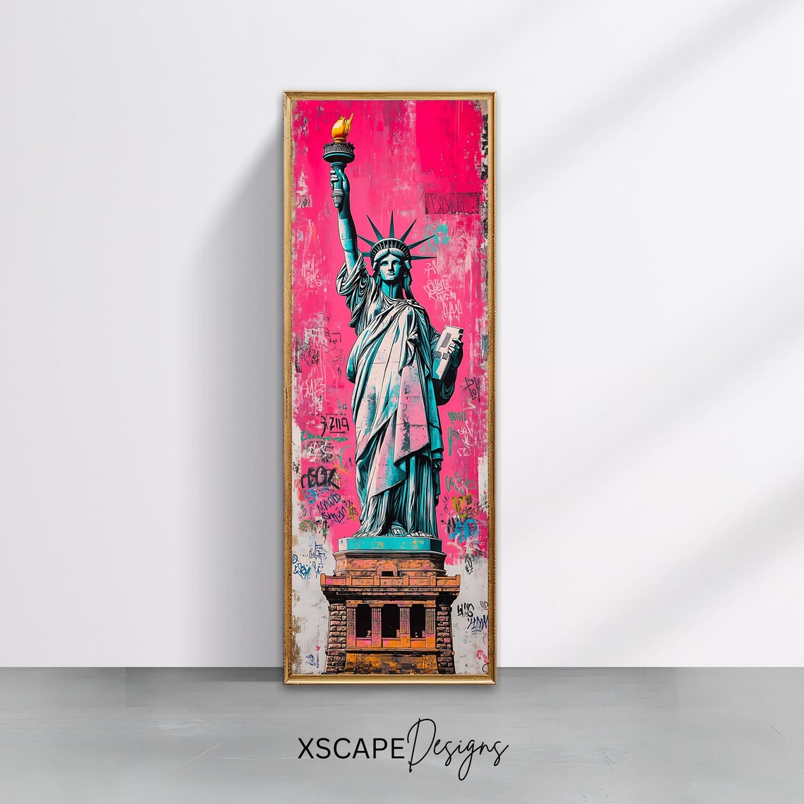 Statue Of Liberty New York Urban Graffiti Travel Poster