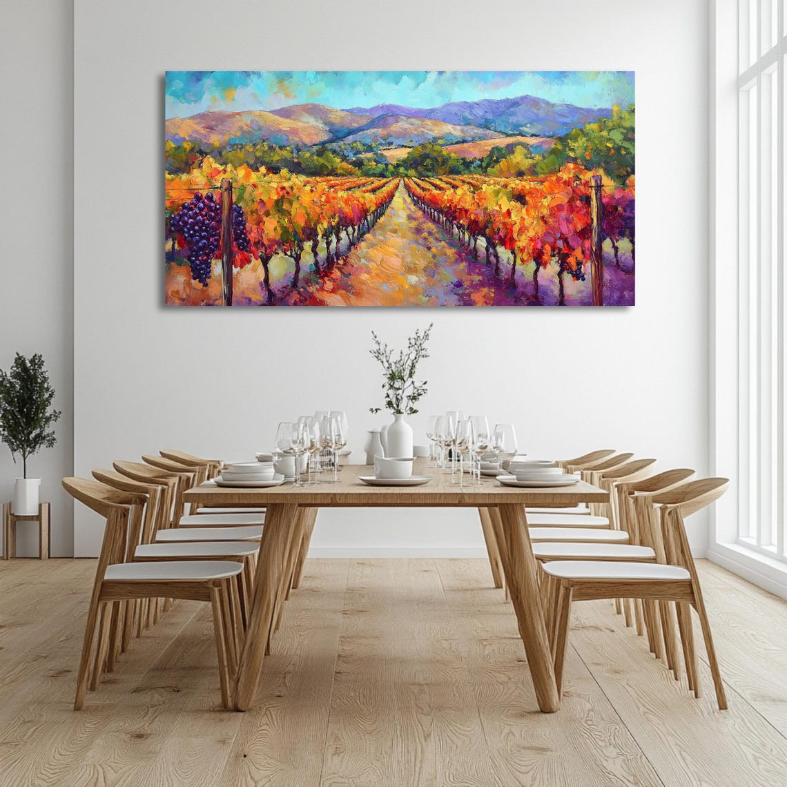 Vineyard Panorama, Landscape Art Print - Image 2