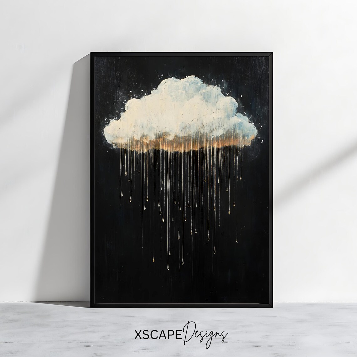 Dreamy Rain Cloud Minimalist Wall Art Print