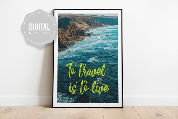 Quote Print Travel Poster Inspirational Wall Art Typography I Canary Islands Spain I Instant Modern Decor