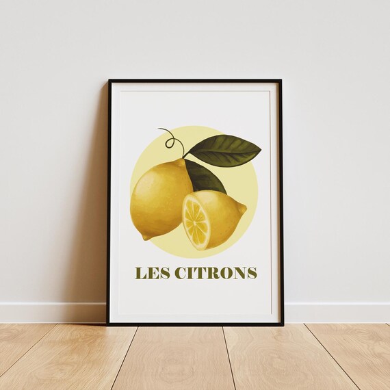 Print Wall Decor Lemon Photo Lemon Les Citrons Fruit Wall Art Photo Wall Decor Poster Design