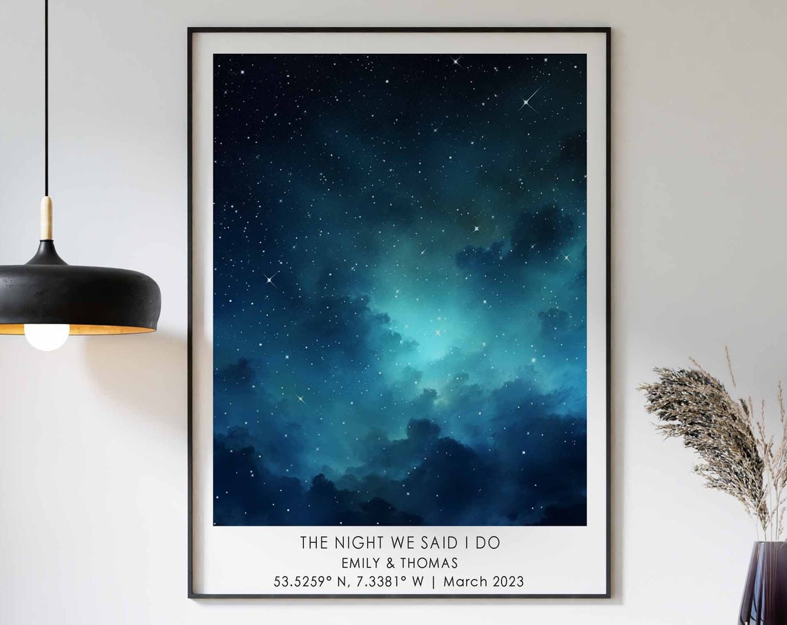 Personalised Wedding Gift Print The Night We Said I Do Personalised Wedding Gift Gift For Husband Gift For Wife