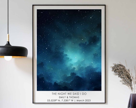 Personalised Wedding Gift Print The Night We Said I Do Personalised Wedding Gift Gift For Husband Gift For Wife