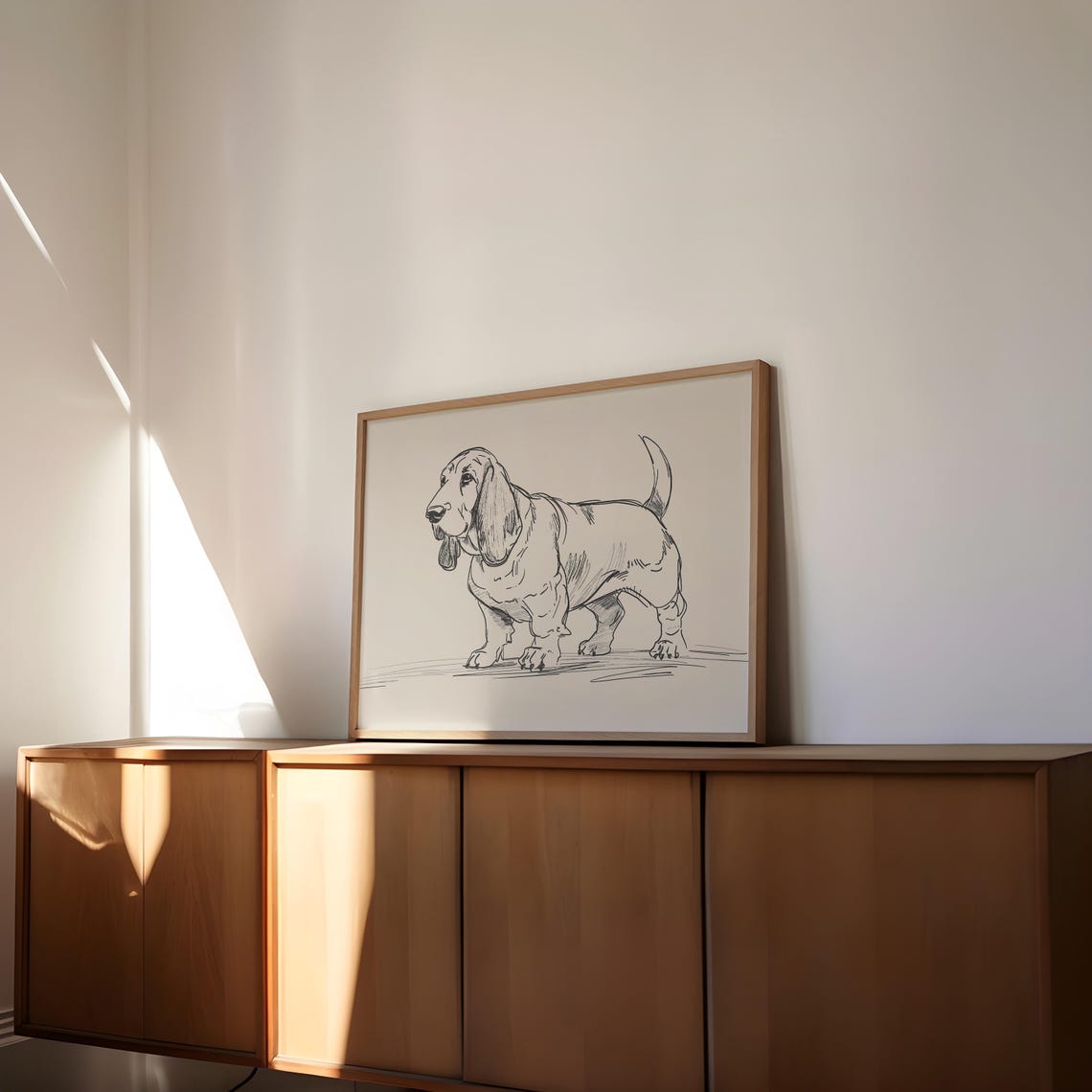 Basset Hound Vintage Print Dog Vintage Poster Dog Wall Art Decor Antique Vintage Painting Country Wall Art Dog Drawing Farmhouse Print - Image 3