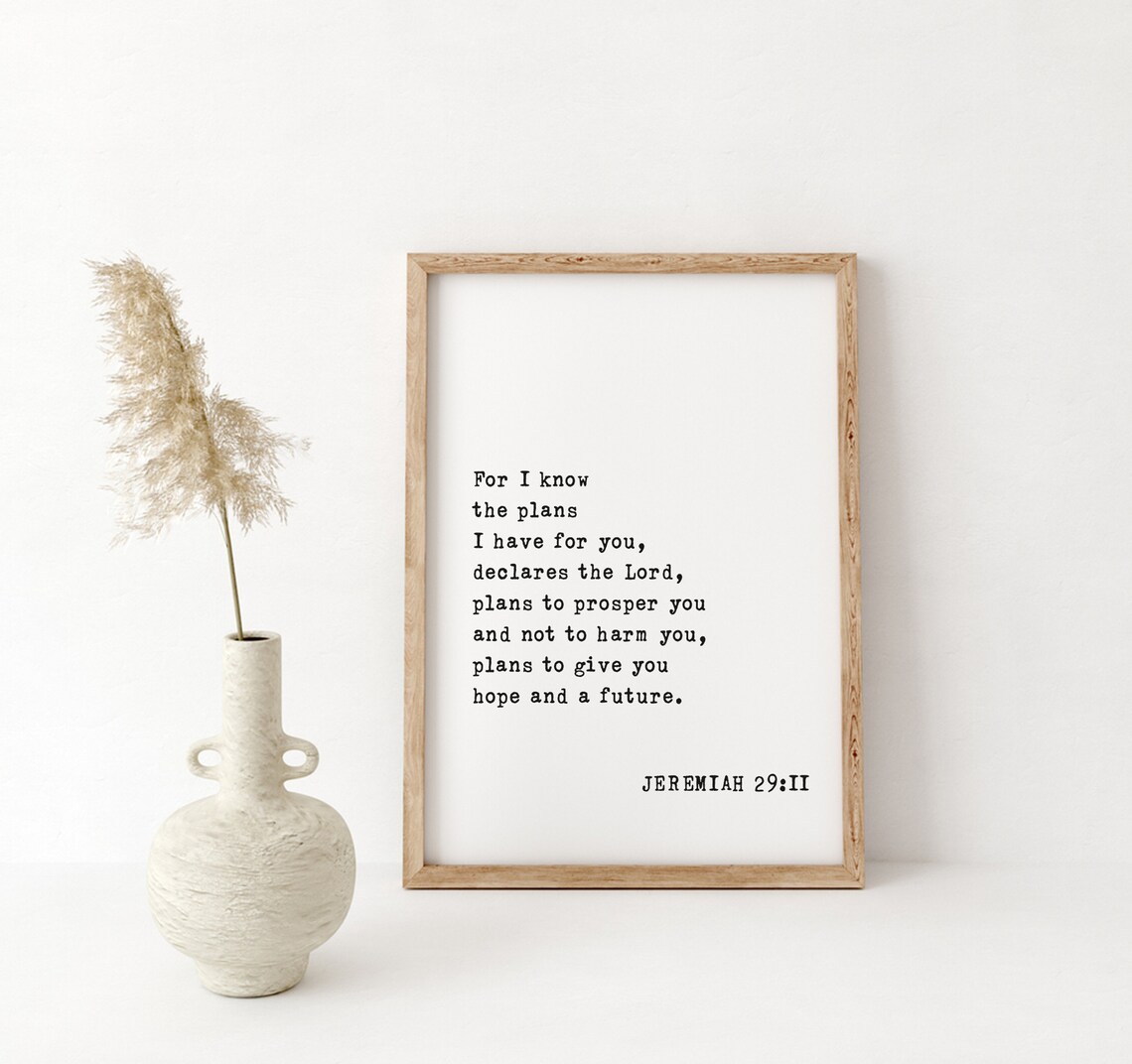 Jeremiah 29:11 Scripture Sign, Bible Verse Wall Art Print - Image 5