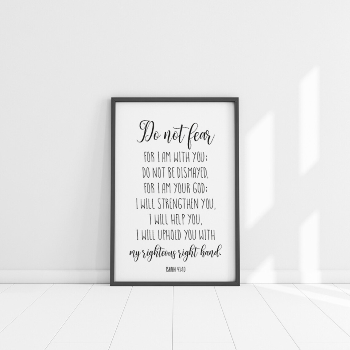 Do Not Fear Isaiah 41:10 Scripture Comforting Bible Verse Wall Art