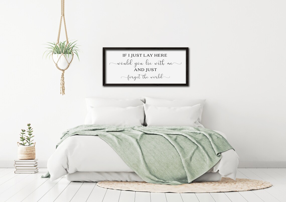 If I Lay Here Bedroom Quote, Above Bed Wall Art Print - Image 4