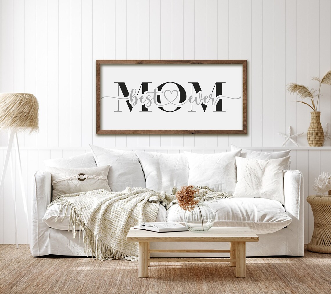 Best Mom Ever Script Typography Gift Sign for Mother's Day Poster - Image 4