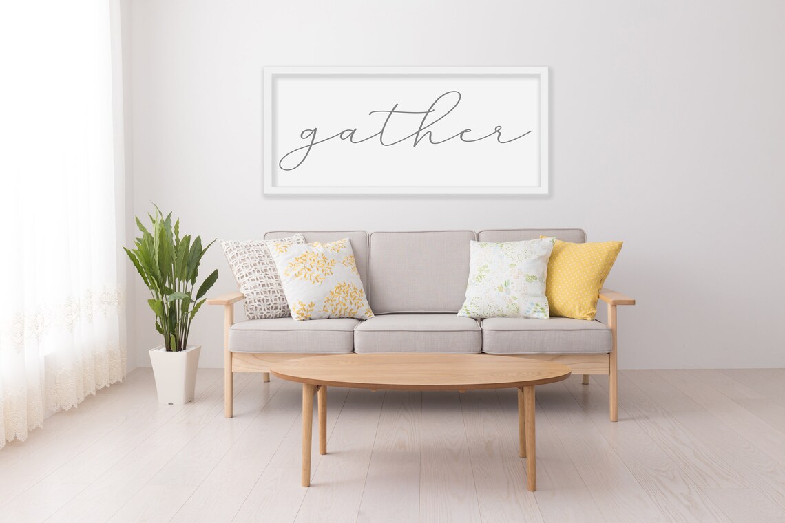 Gather Wood Sign, Farmhouse Fall Wall Art Print - Image 2
