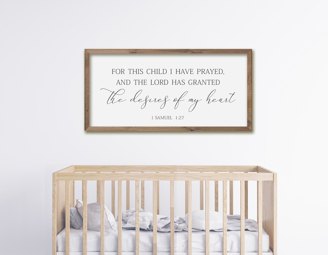 For This Child I Have Prayed Nursery Wall Art Print - Image 4
