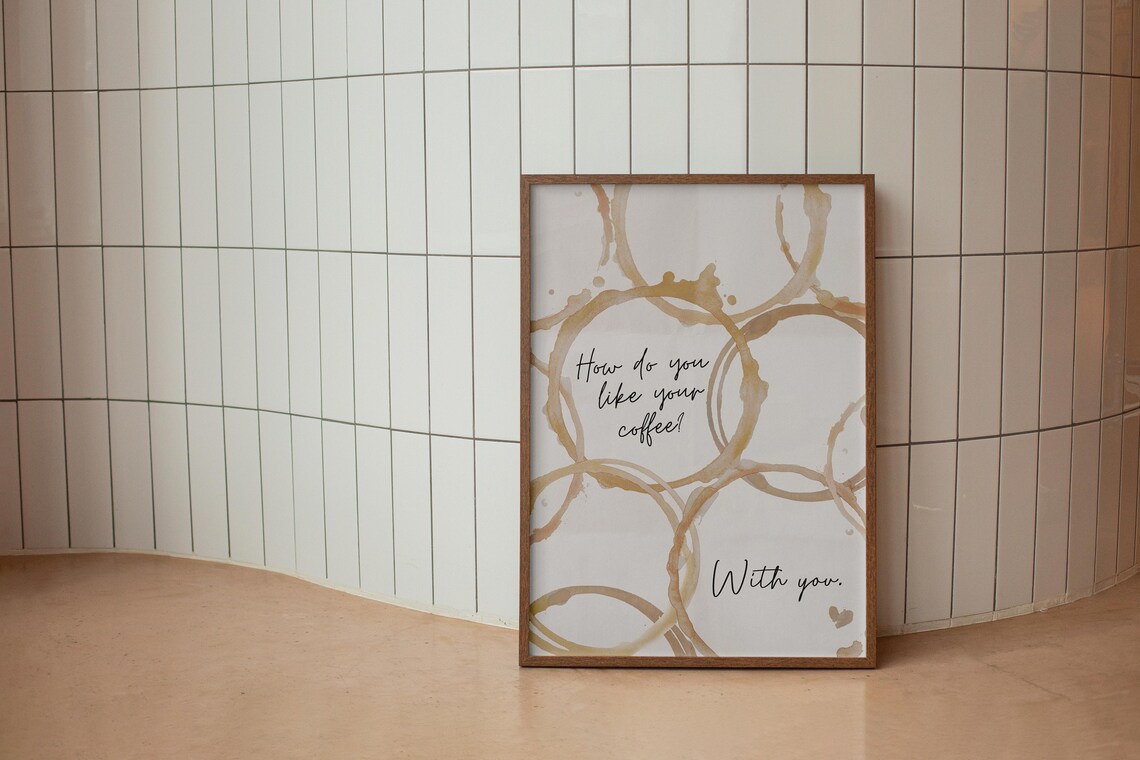 How Do You Like Your Coffee? Retro Kitchen Sign Print