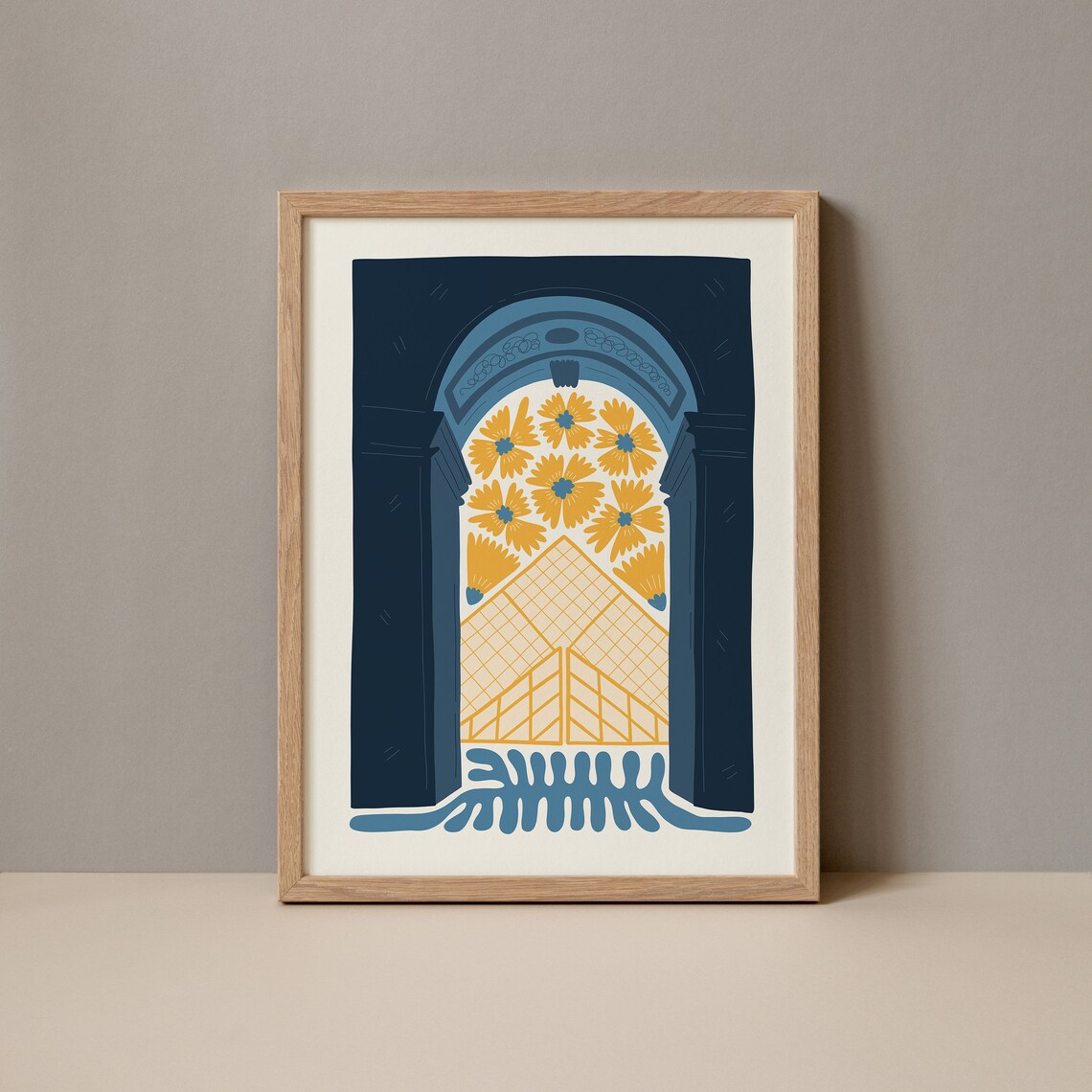 The Louvre Paris Travel Poster, Exhibition Art Print