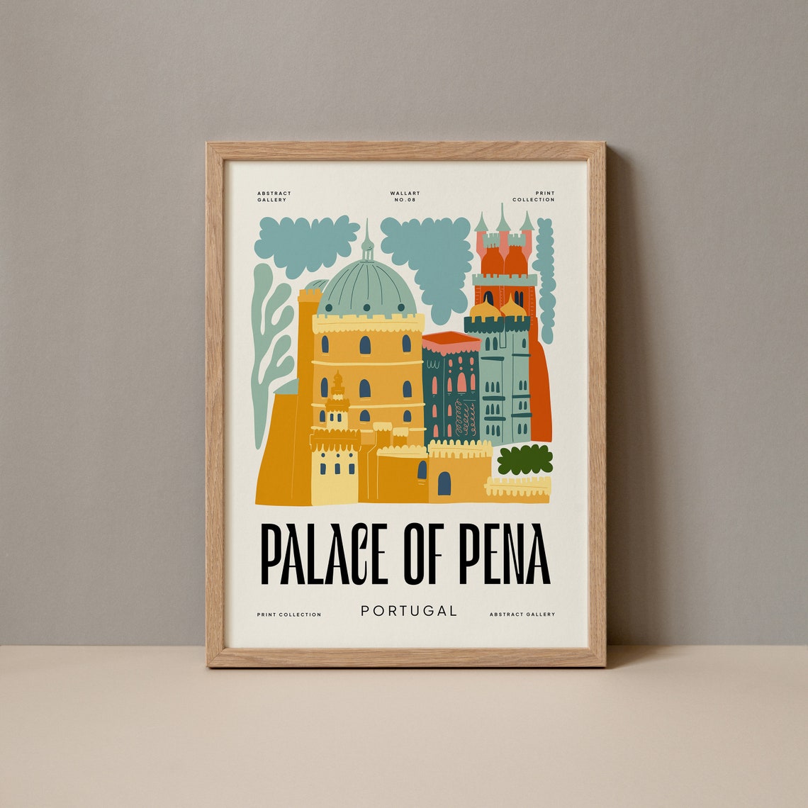 Palace Of Pena Portugal Poster Palace Of Pena Print Palace Of Pena Portugal Travel Poster Palace Of Pena Portugal Exhibition Trendy Art