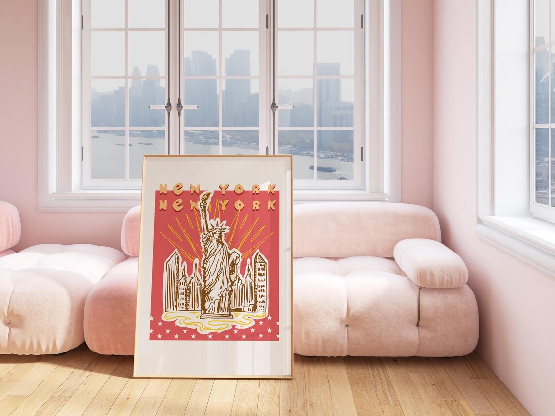 Statue of Liberty New York City Iconic Retro Pop Art Travel Poster - Image 5