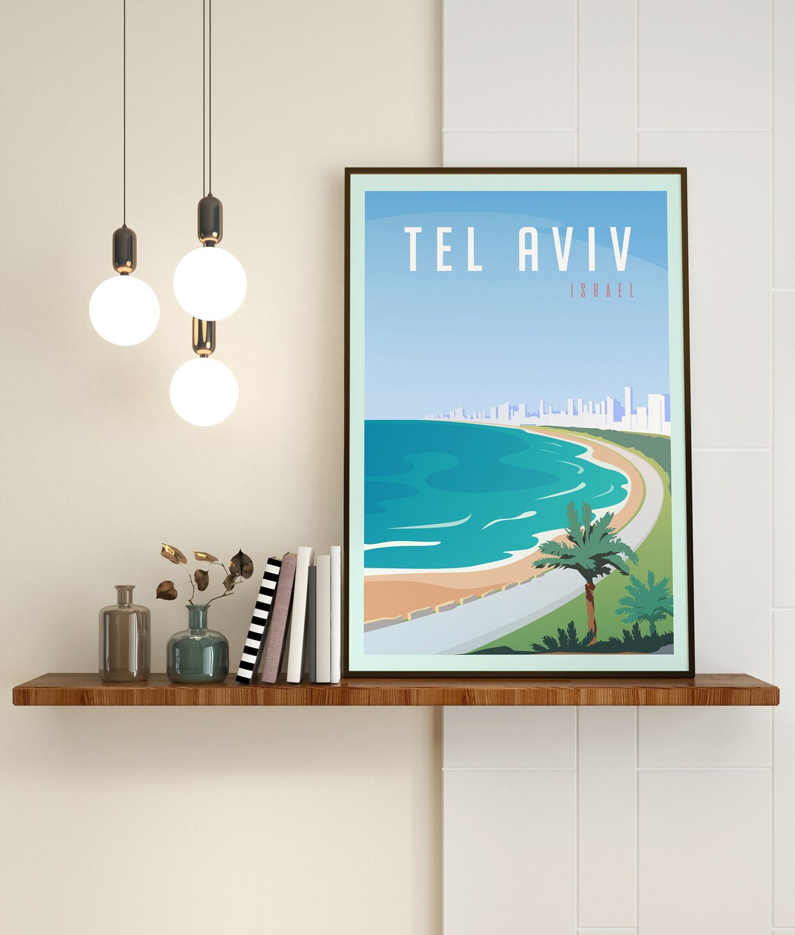 Tel Aviv Israel Gift Illustration Poster - Image 3