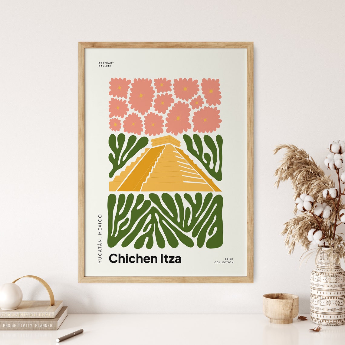 Chichen Itza Poster Chichen Itza Print Mexico Print Mexico Poster Chichen Itza Travel Chichen Itza Artwork Mexico Wall Art - Image 3