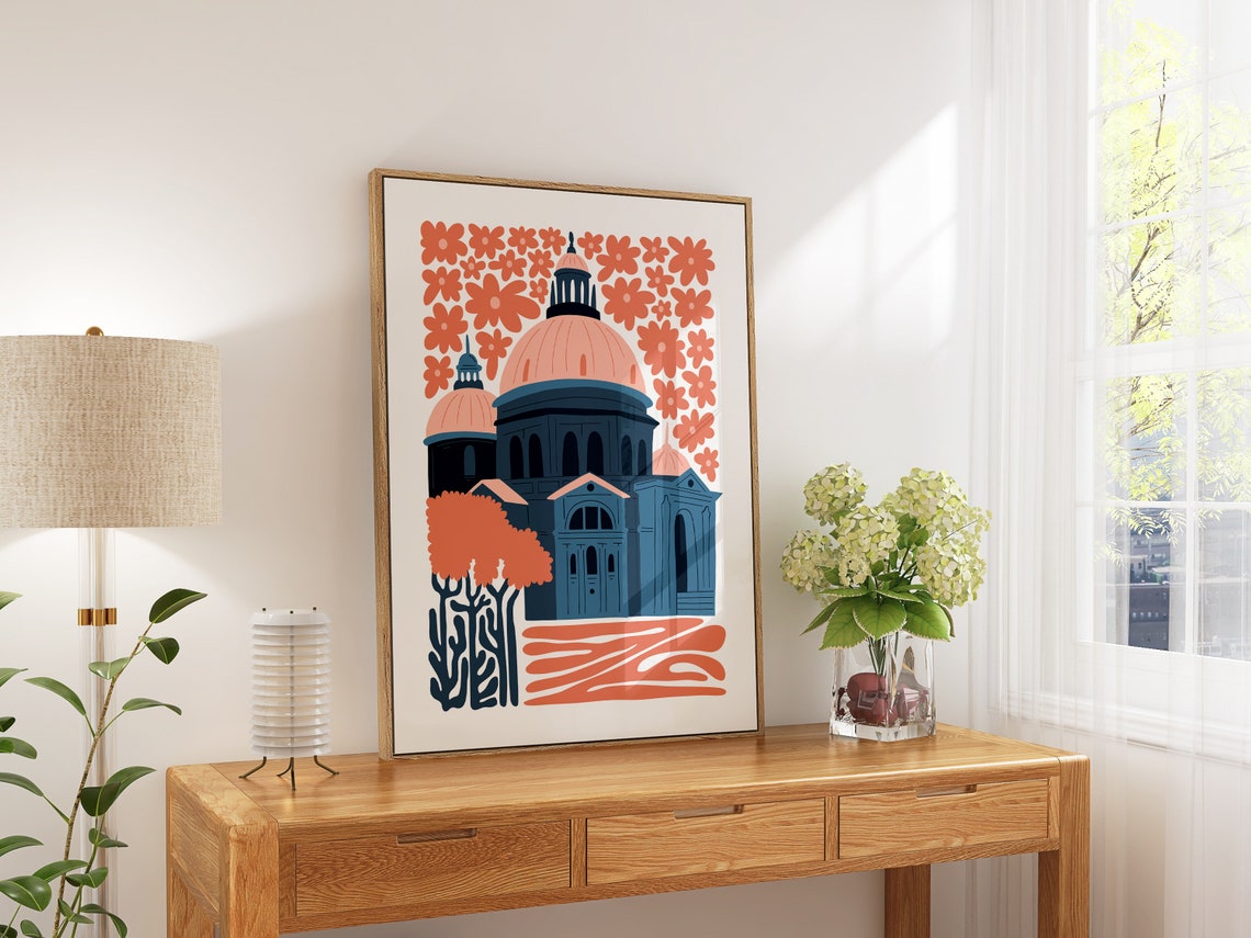 Saint Marks Basilica Venice Floral Dome Cathedral Travel Art Poster - Image 3