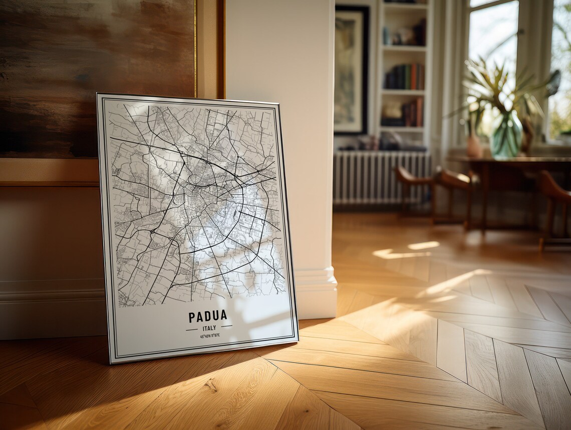 Padua Italy Map Print, City Coordinates Wall Art - Image 3