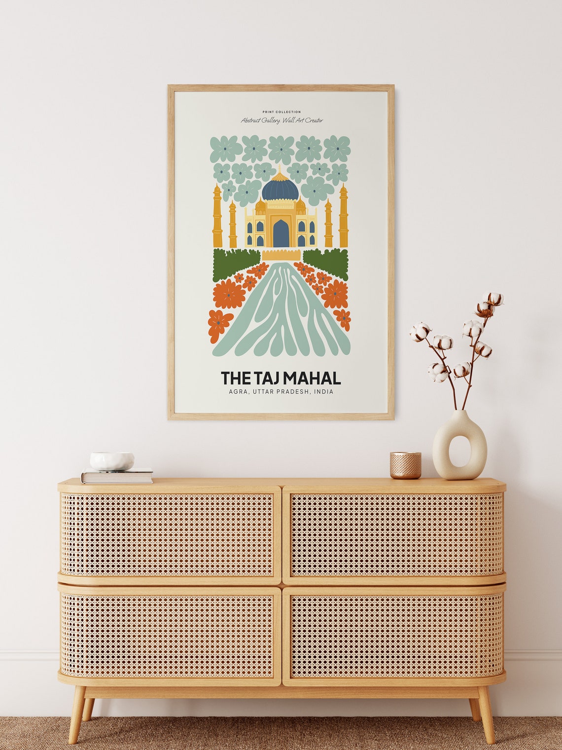 The Taj Mahal Agra India Poster The Taj Mahal Print The Taj Mahal India Travel Poster The Taj Mahal Exhibition The Taj Mahal Trendy Art - Image 3