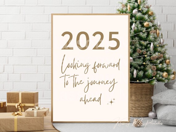 2025 Gold Script Looking Forward To The Journey Ahead Poster