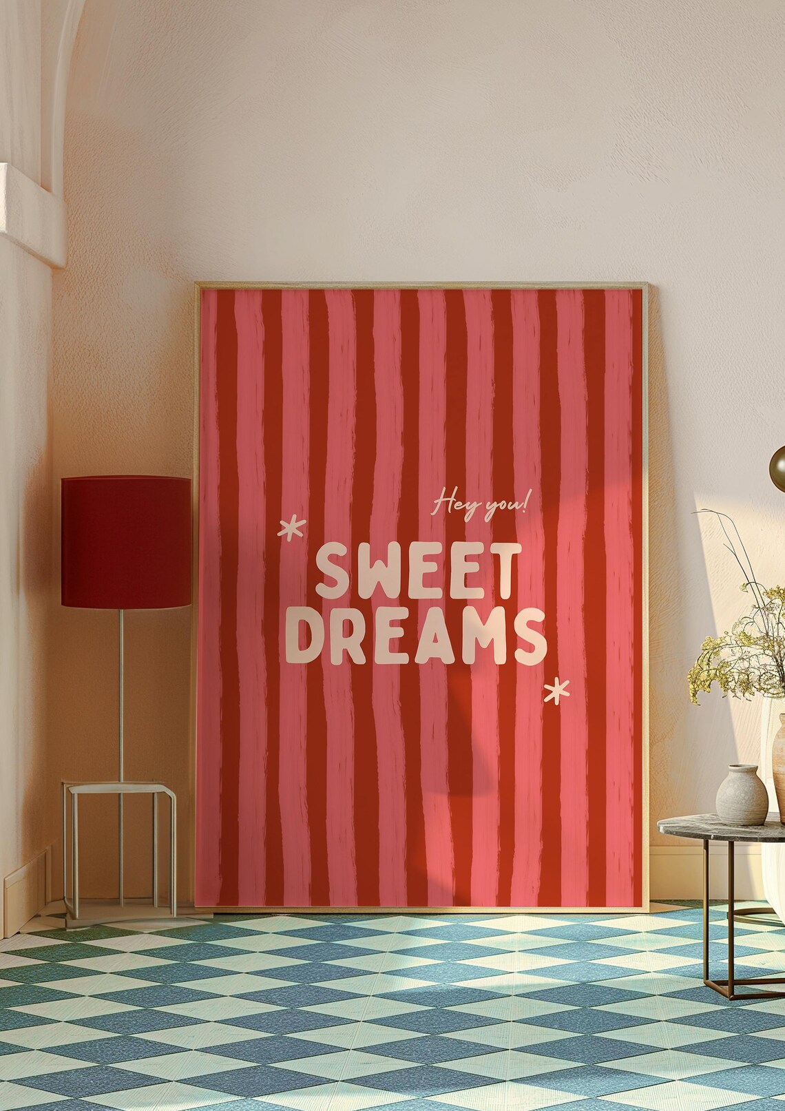 Sweet Dreams, Retro Minimalist Typography Art - Image 2