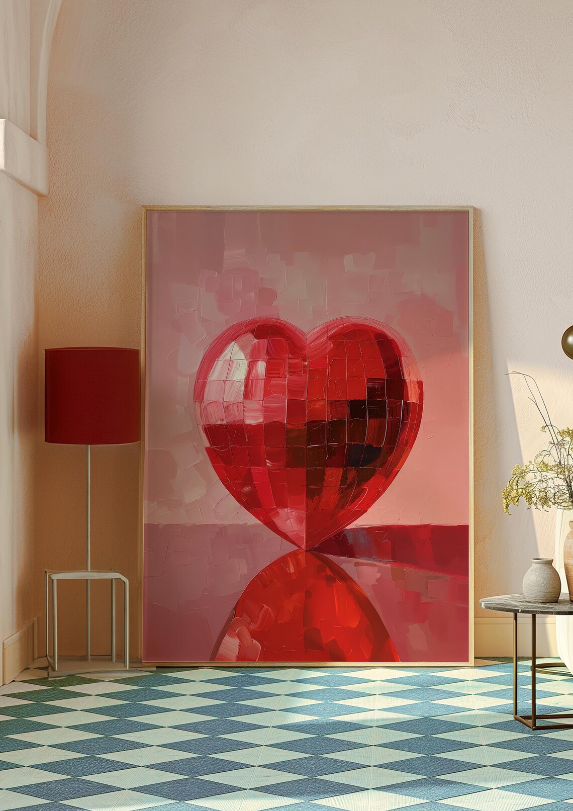 Elegant Heart Disco Ball, Vintage Romantic Decor - Image 2