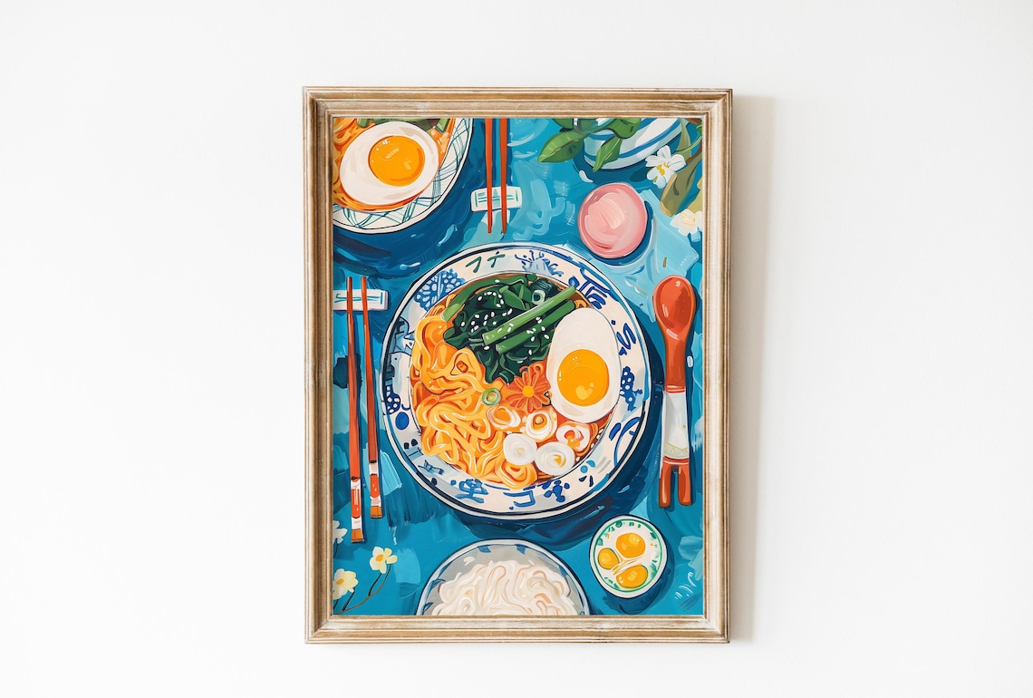 Delicious Ramen Japanese Kitchen Art Poster
