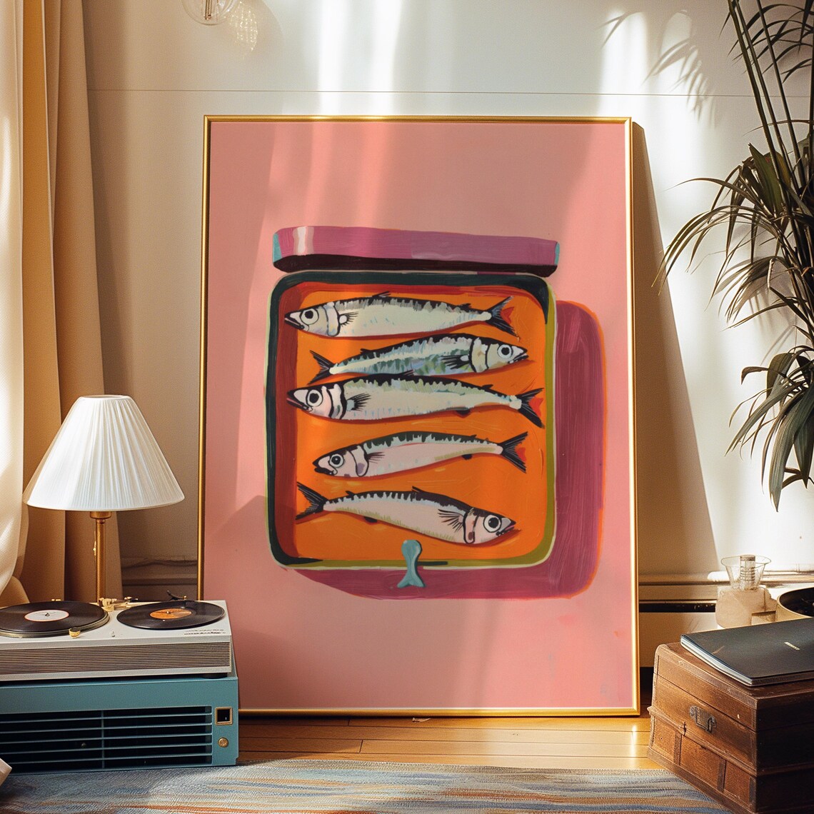 Sardines Retro Food Vintage Kitchen Art Print - Image 2