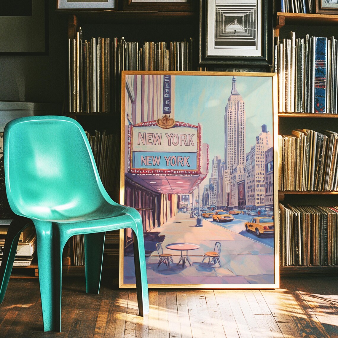 Retro New York Vintage Travel Poster, Cityscape Art Print - Image 2