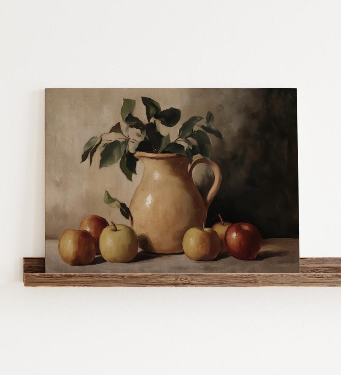 Vintage Apple Still Life Painting Kitchen Fruit Jug Art Poster - Image 3