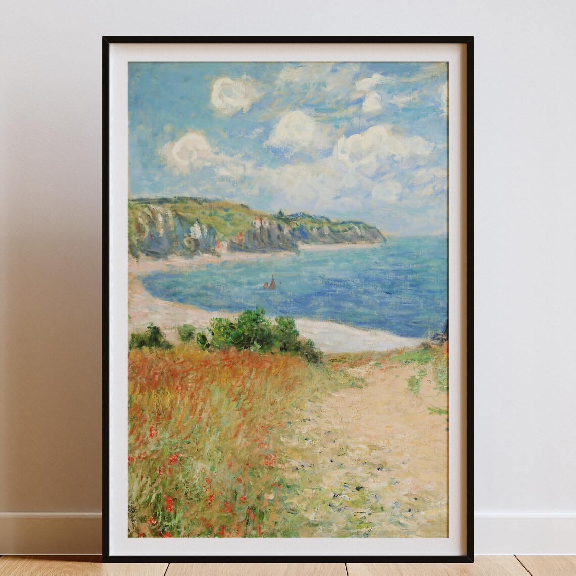 Path In The Wheat Fields At Pourville, Monet Poster