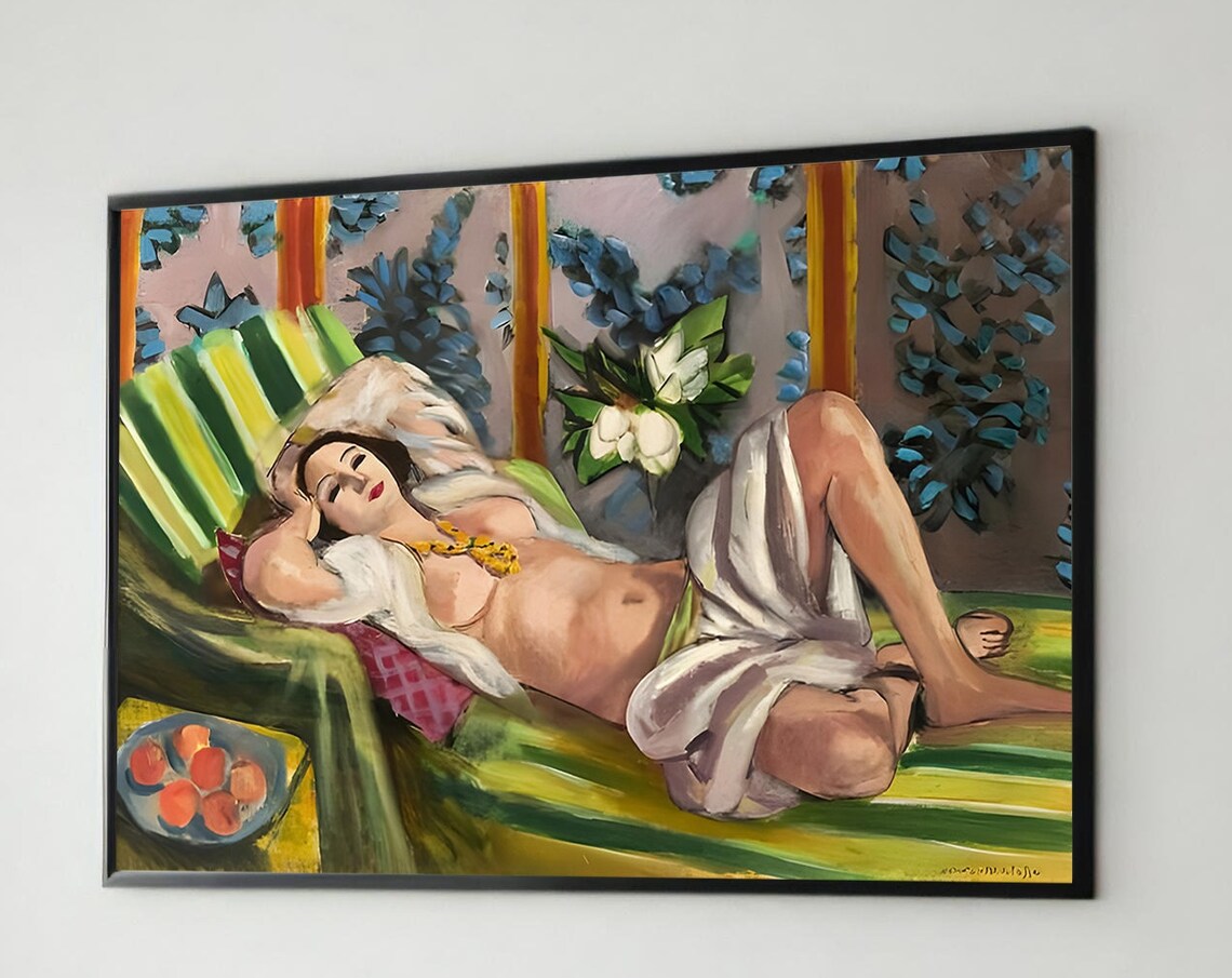 Reclining Nude, Henri Matisse Inspired Art Print