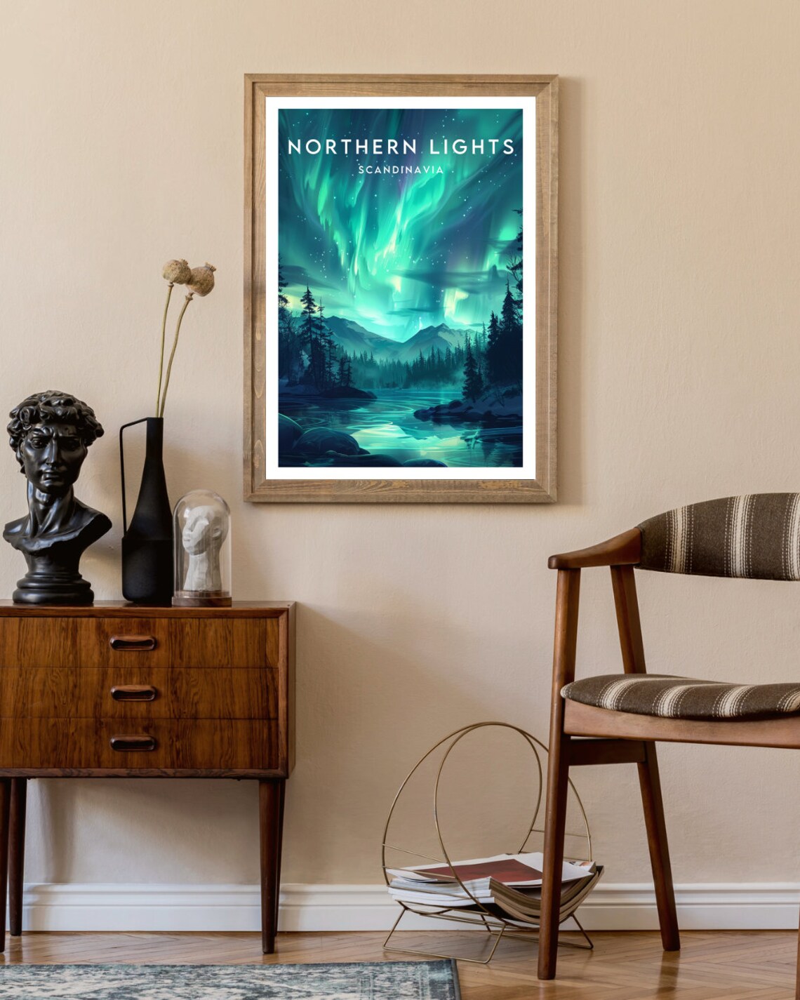 Northern Lights Travel Poster, Scandinavia Tour - Image 2