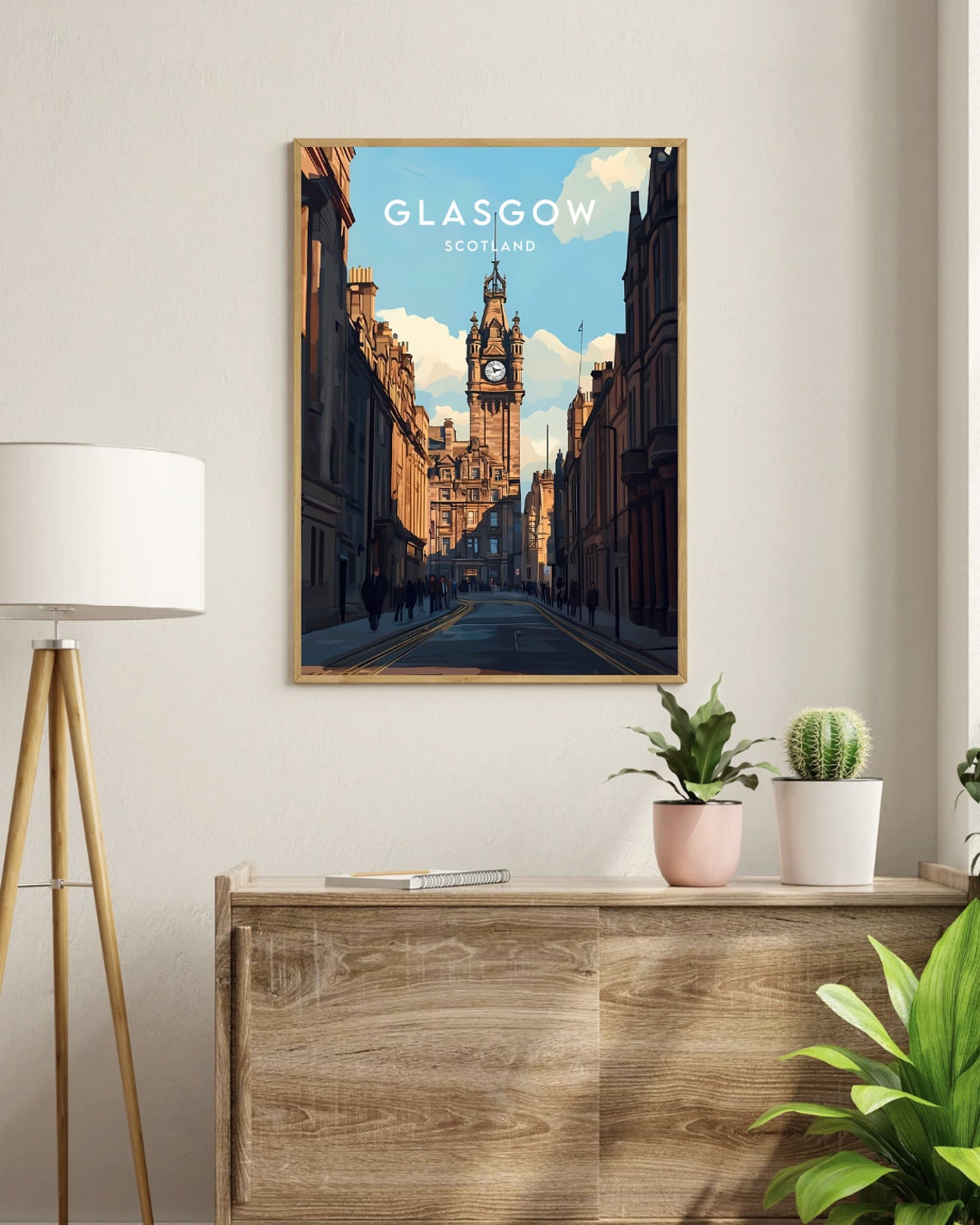 Glasgow Travel Print Scotland Glasgow Poster Scotland Poster Travel Wall Art Scotland Print Poster Scotland Europe Glasgow Travel - Image 3