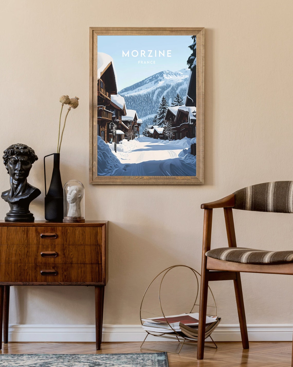 Morzine Travel Print France Morzine Poster France Poster Travel Wall Art France Print France Europe Morzine Wall Art Skiing Print - Image 2