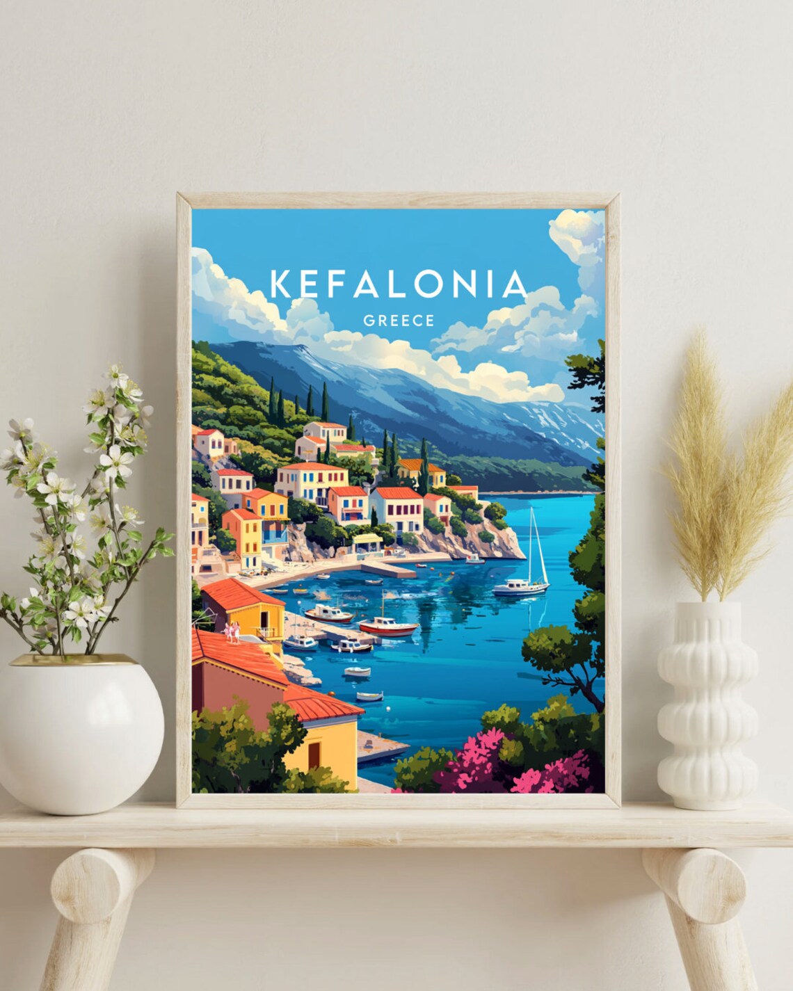 Kefalonia Travel Poster, Greece Europe - Image 4