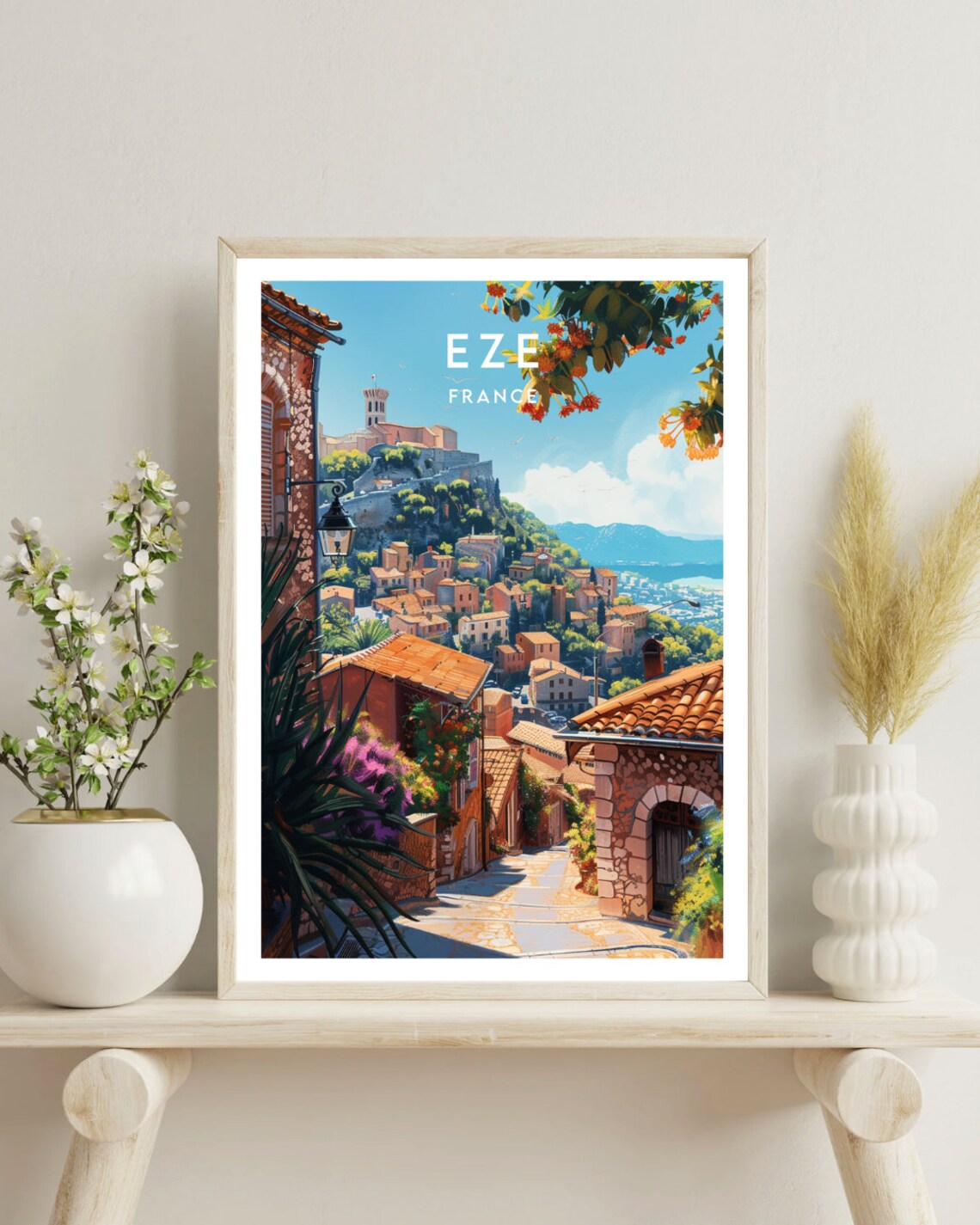 Eze France Medieval Hilltop Village French Riviera Stone Poster - Image 4