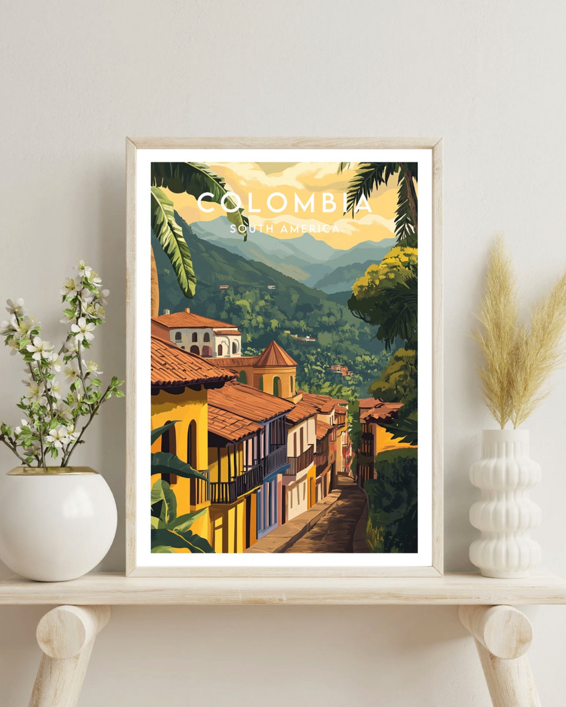 Colombia Travel Print South America Colombia Poster South America Poster Travel Wall Art Colombia Print South America Colombia - Image 4