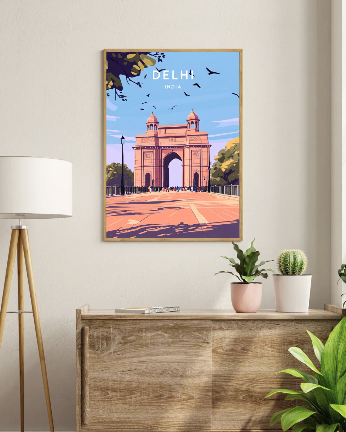 Delhi Travel Print India Delhi Poster India Poster Travel Wall Art India Print New Delhi New Delhi Poster India Gate Poster India - Image 3