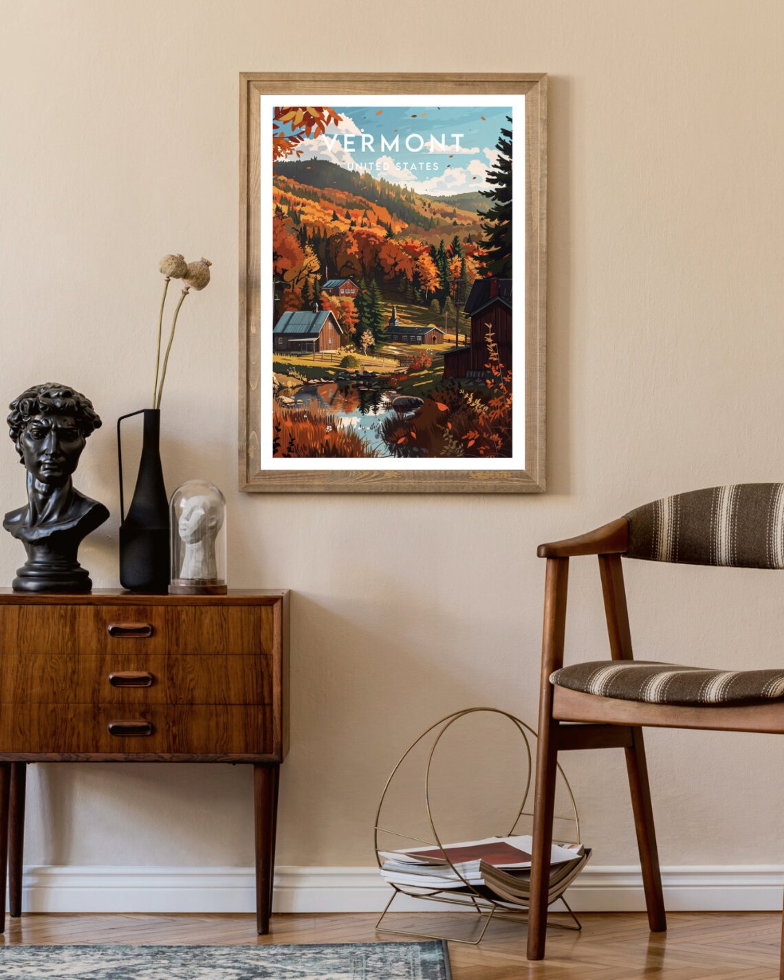 Vermont Travel Poster, United States Wall Art Print - Image 2