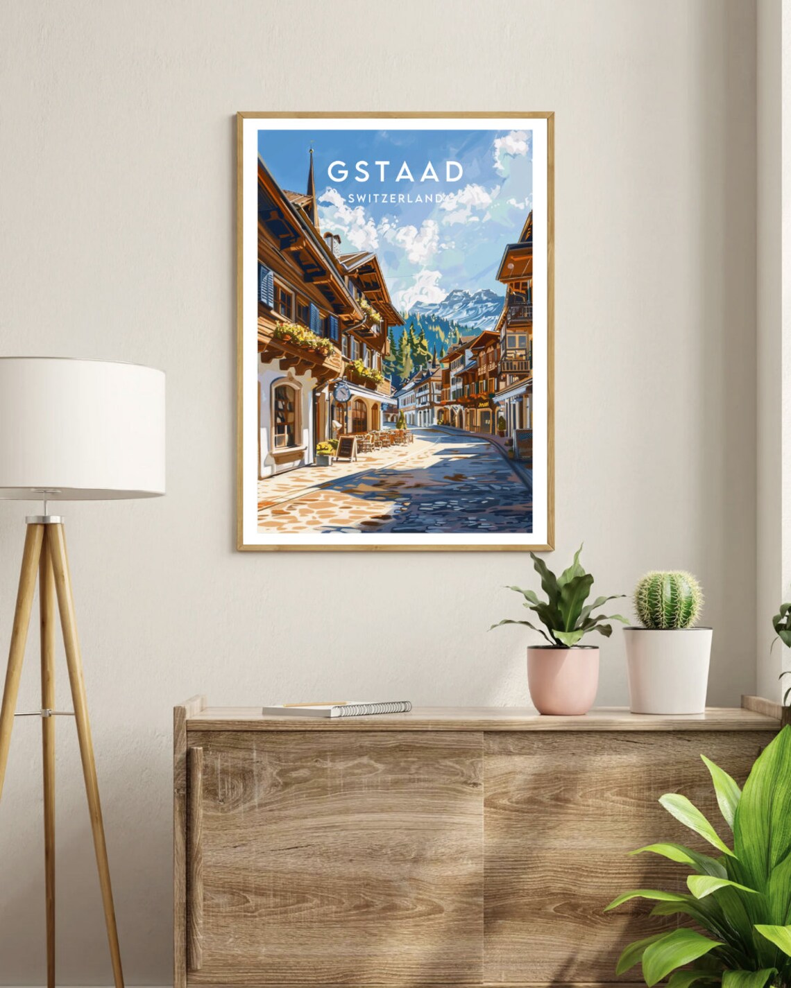 Gstaad Travel Print Switzerland Gstaad Poster Switzerland Poster Travel Wall Art Switzerland Print Switzerland Europe Gstaad Skiing - Image 3