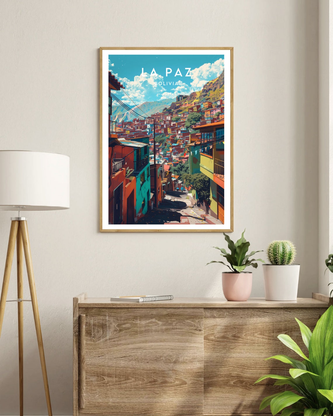 La Paz Travel Print Bolivia La Paz Poster Bolivia Poster Travel Wall Art Bolivia Print La Paz South America Bolivian La Paz Print - Image 3