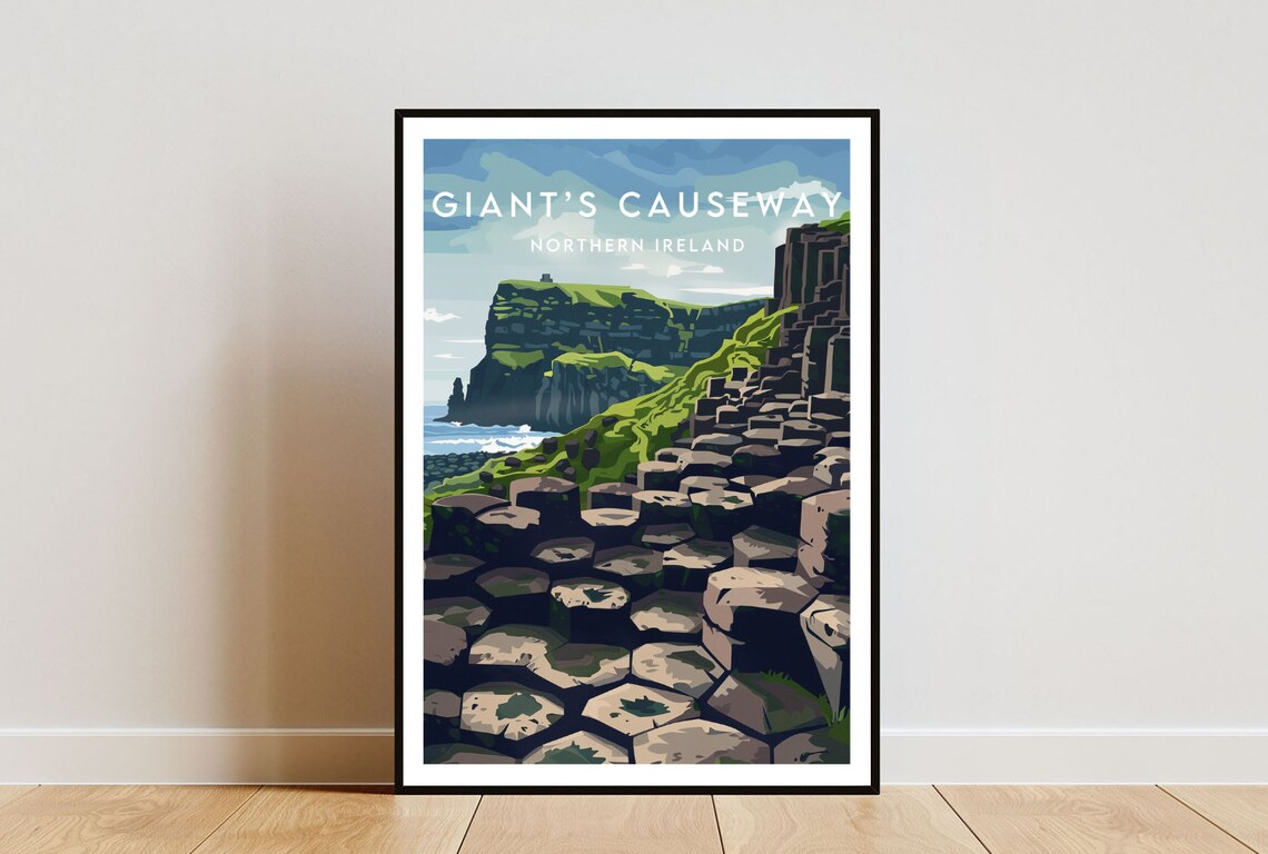 Giants Causeway Northern Ireland Travel Poster
