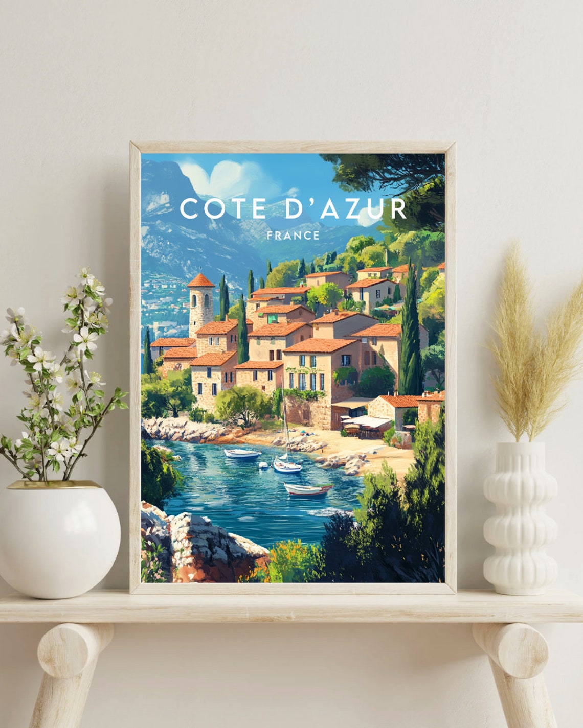 Cte Dazur Travel Print France Cte Dazur Poster France Poster Travel Wall Art France Print Poster France Europe Cte Dazur - Image 4