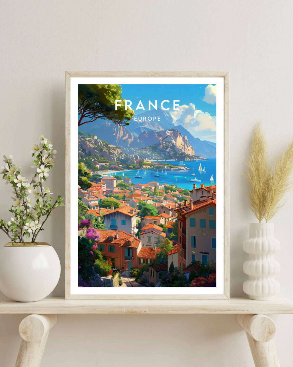 France Travel Poster, South of France Nice - Image 4