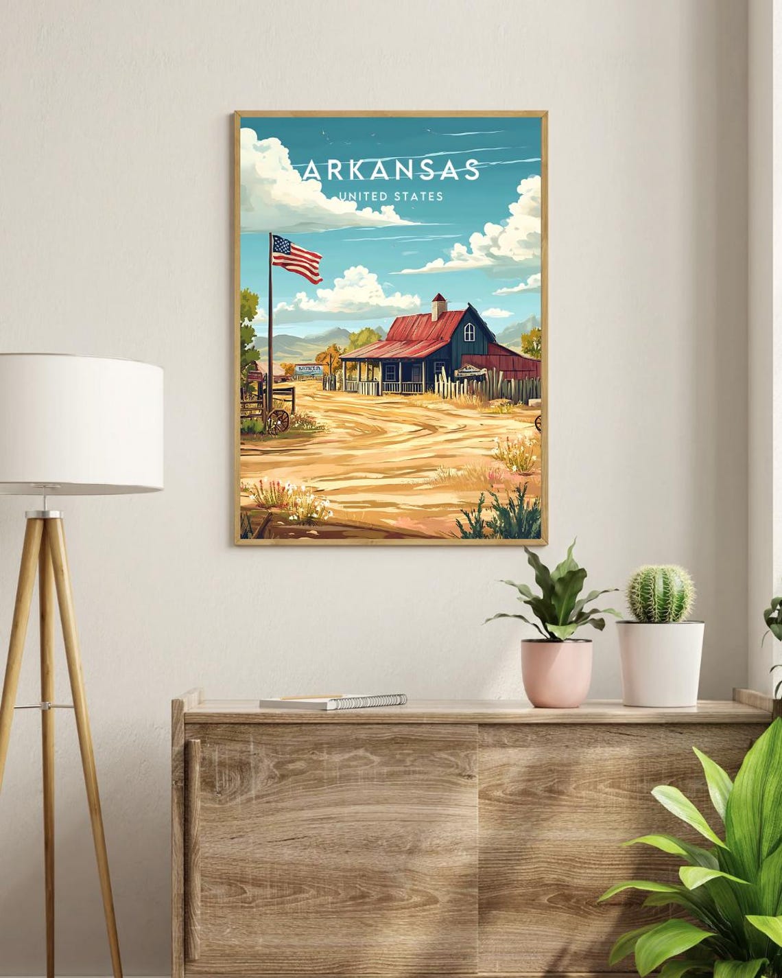 Arkansas Travel Print United States Arkansas Poster America Poster Travel Wall Art America Print America Arkansas Wall Art Usa Art - Image 3