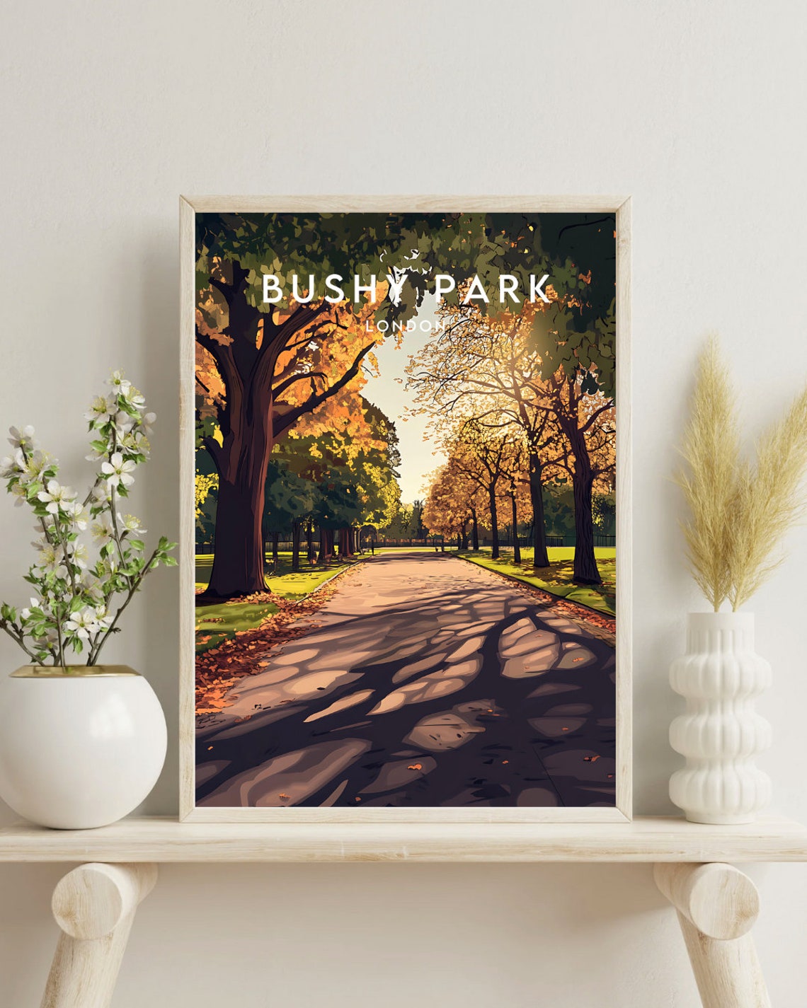 Bushy Park Travel Print London Bushy Park Poster London Poster Travel Wall Art London Print England Europe London Bushy Park Print - Image 4