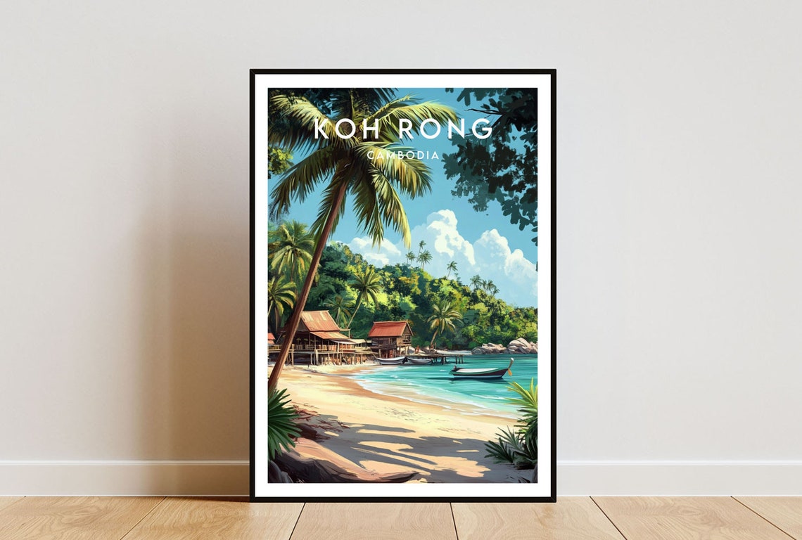 Koh Rong Travel Print Cambodia Koh Rong Poster Cambodia Poster Travel Wall Art Cambodia Print Koh Rong Print Cambodia Asia Poster