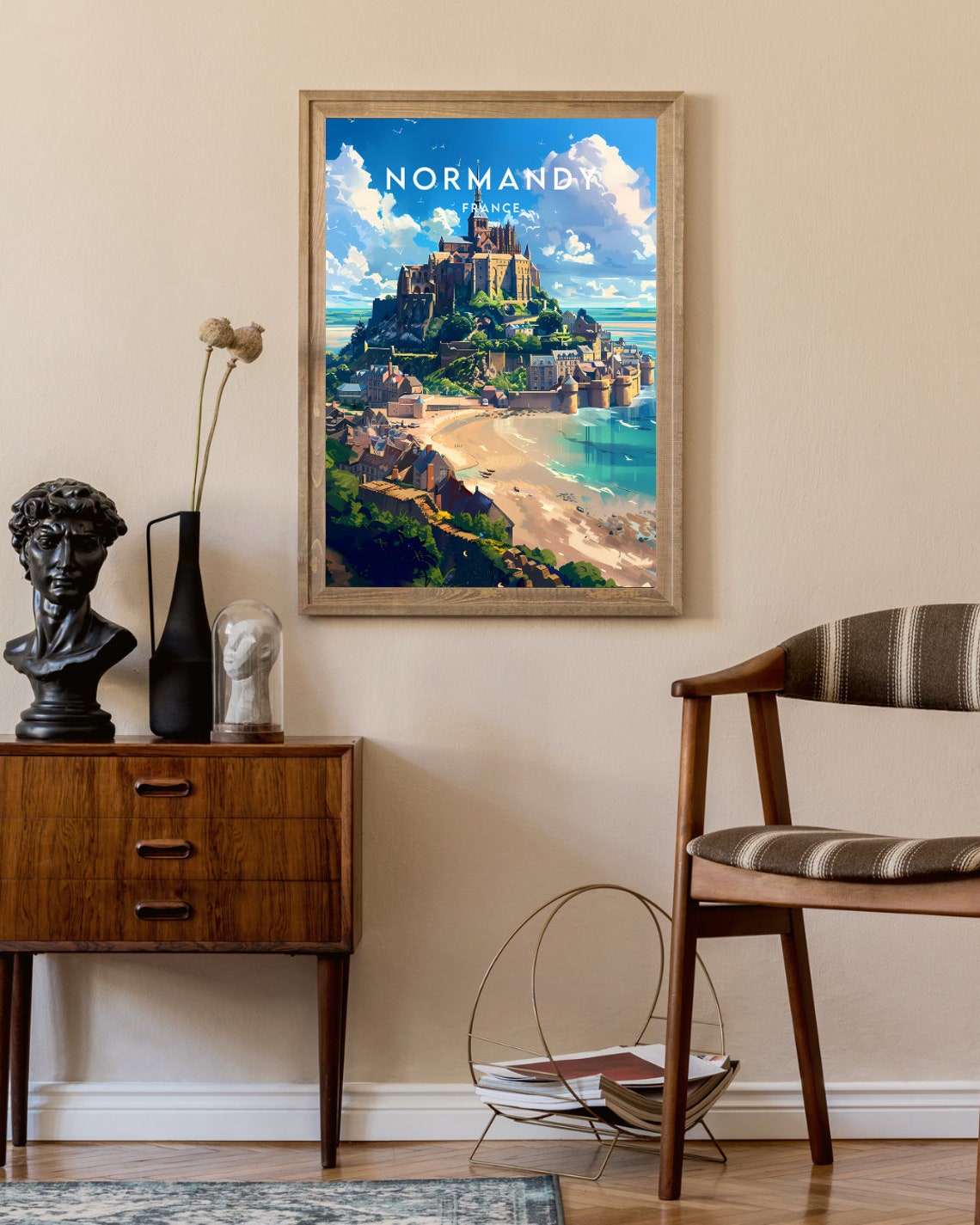 Normandy Travel Print France Normandy Poster France Poster Travel Wall Art France Print Poster France Europe Normandy Wall Art - Image 2